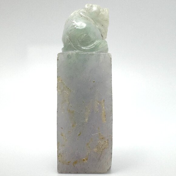 Jade Stone Seal Chop Carving of a Chinese Mythical Beast Foo Dog Vintage #1 - Picture 7 of 8